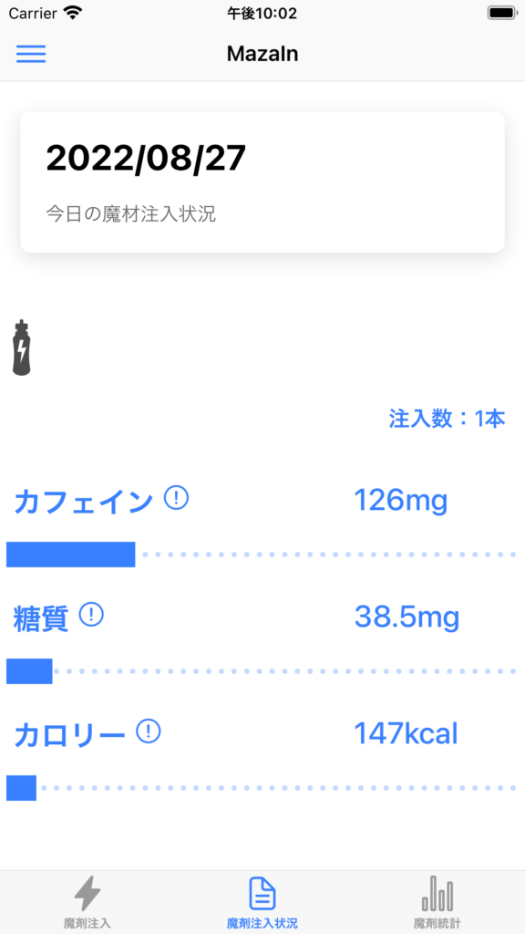 MazaIn エナジー接種状況